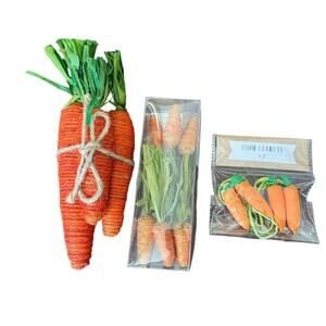 Easter Bunny Twine Raffia Faux Carrots Farmhouse Decor Multiple Sizes Spring